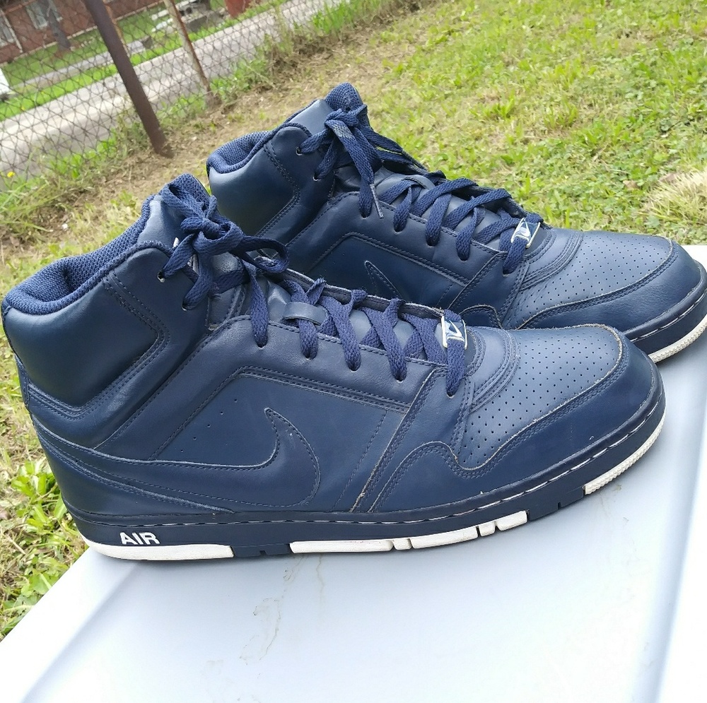 Navy Blue High Top Nike Air Force 1